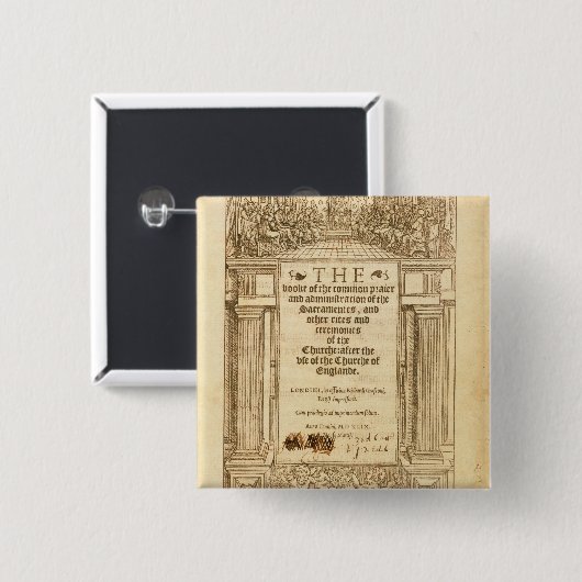 「共通のPrayerの本のFrontispiece 缶バッジ (正面&裏面)