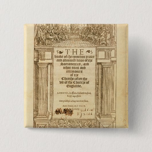 「共通のPrayerの本のFrontispiece 缶バッジ (正面)