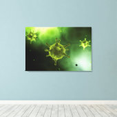 共通ウイルスの概念像 キャンバスプリント (インサイチュ (ウッドフロア))