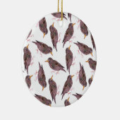 共通ムクドリかヨーロッパのムクドリの鳥 セラミックオーナメント (右)