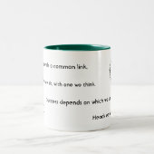 共通リンクの2つの端 ツートーンマグカップ (中央)