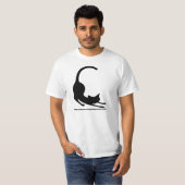 共通猫のロゴの黒 Tシャツ (正面フル)
