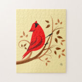 共通（鳥）ショウジョウコウカンチョウ鳥パズル ジグソーパズル (縦)