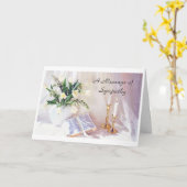 共鳴お悔やみのメッセージ カード (黄色い花)