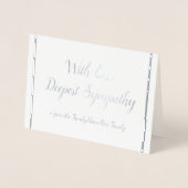 共鳴した銀ぱくの悔やみや弔慰カード 箔カード (正面)