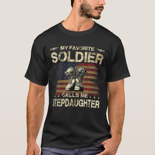 兵は私お気に入りのを義理の娘の軍隊と呼ぶ Tシャツ (正面)