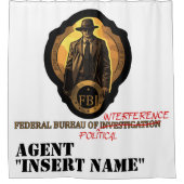 兵器化当局：FBIの腐敗 シャワーカーテン (正面)