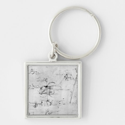 兵器類のデザイン、fol。 40v-a キーホルダー (正面)