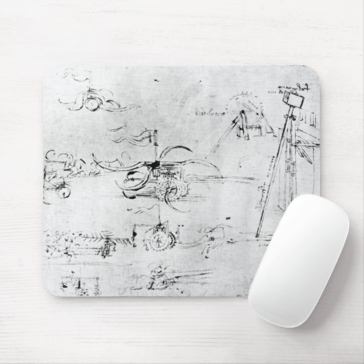 兵器類のデザイン、fol。 40v-a マウスパッド (マウス)