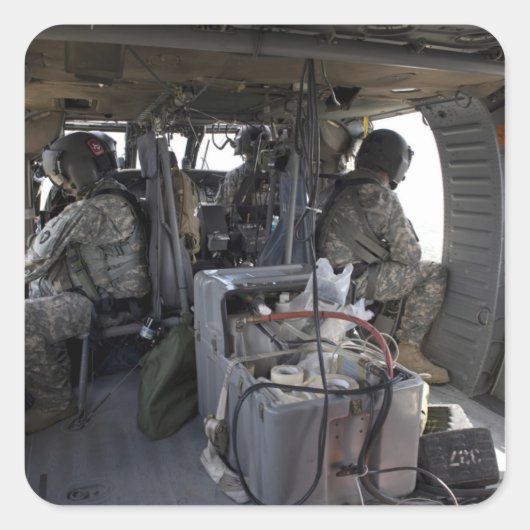 兵士が危険を警戒する スクエアシール (正面)