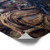 兵士が実火エクササイズに参加 ポスター (角)