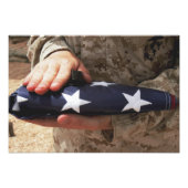 兵士が州旗を掲げ統一されたる フォトプリント            (正面)