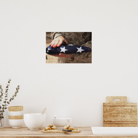 兵士が州旗を掲げ統一されたる ポスター (キッチン)