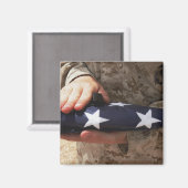 兵士が州旗を掲げ統一されたる マグネット (正面/裏面)