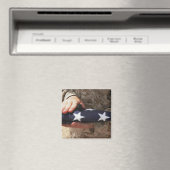 兵士が州旗を掲げ統一されたる マグネット (インサイチュ (食洗機))