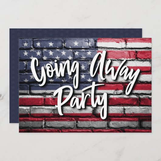 兵士が愛国心を遠くに持つパーティー 招待状 (正面/裏面)