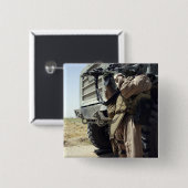 兵士が海兵隊の警備をする 缶バッジ (正面&裏面)