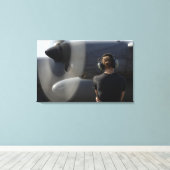 兵士が演奏を監視する キャンバスプリント (インサイチュ (ウッドフロア))