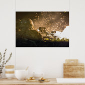 兵士が火を返す ポスター (キッチン)