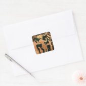 兵士がpを取って描いた屋根裏赤い姿の花瓶 スクエアシール (封筒)