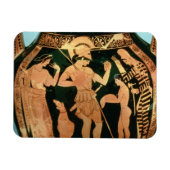 兵士がpを取って描いた屋根裏赤い姿の花瓶 マグネット (横)