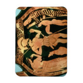 兵士がpを取って描いた屋根裏赤い姿の花瓶 マグネット (縦)