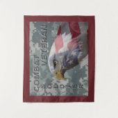 兵士すごいカッコいい – 戦闘退役軍人 タペストリー (正面)