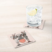 兵士とセーラーとアメリカの盾 スクエアペーパーコースター (インサイチュ)