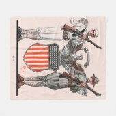 兵士とセーラーとアメリカの盾 フリースブランケット (正面(横))