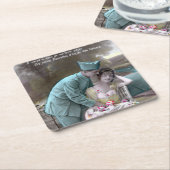 兵士と恋人 スクエアペーパーコースター (アングル)