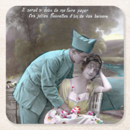 兵士と恋人 スクエアペーパーコースター