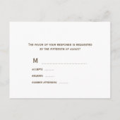 兵士と花嫁結婚の応答カード インビテーションポストカード (裏面)