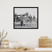 兵士と24ポンド攻城銃Ftコルコーラン1864 ポスター (キッチン)