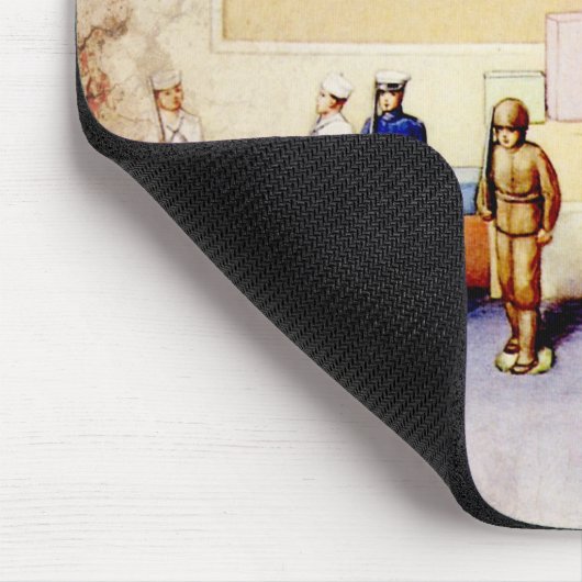 兵士に角を吹いている赤毛の男の赤ちゃん マウスパッド (コーナー)