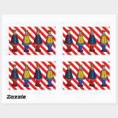 兵士のおもちゃの将軍 長方形シール (シート)