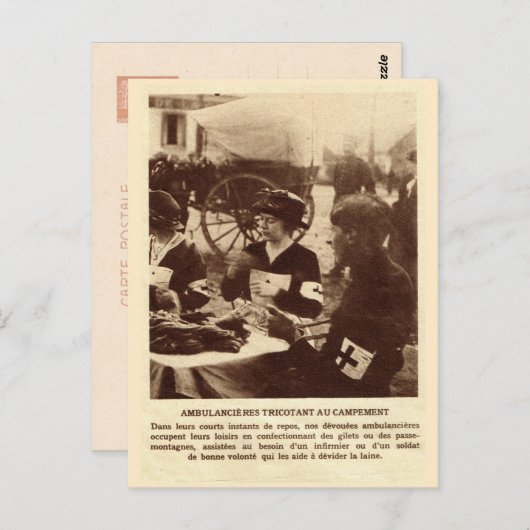 兵士のために編む第1次世界大戦 ポストカード (正面/裏面)