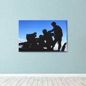 兵士のシルエット キャンバスプリント (インサイチュ (ウッドフロア))