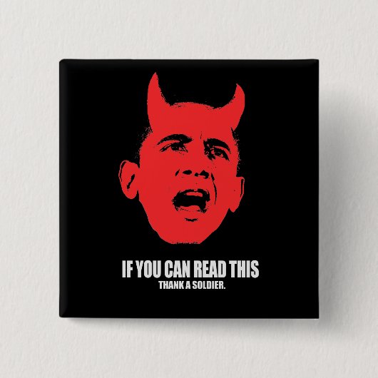 兵士のバンパーステッカーを感謝していして下さい 缶バッジ (正面)