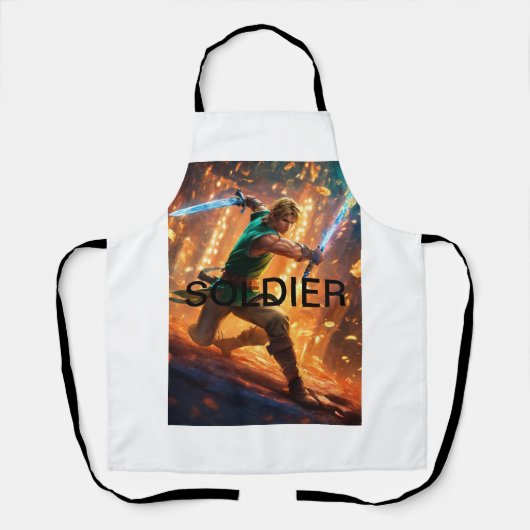 兵士のプリントエプロン – 完璧な贈り物 エプロン (正面)