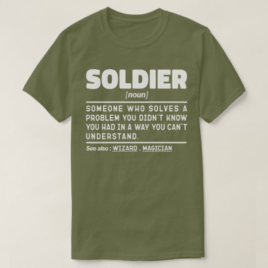 兵士の名詞定義退職した退役軍人パパクール Tシャツ (デザイン正面)