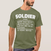 兵士の名詞定義退職した退役軍人パパクール Tシャツ (正面)