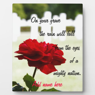 兵士の思い出落ちたに フォトプラーク