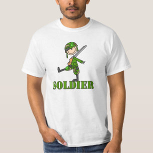 兵士の棒の姿 Tシャツ