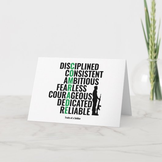 兵士の特徴 カード (正面)