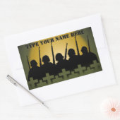 兵士の献上品シール我々のステッカーを防忘れ止する 長方形シール (封筒)