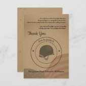 兵士の葬儀サンキューカード サンキューカード (正面/裏面)