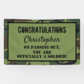 兵士の退場おめでとう 横断幕 (横)