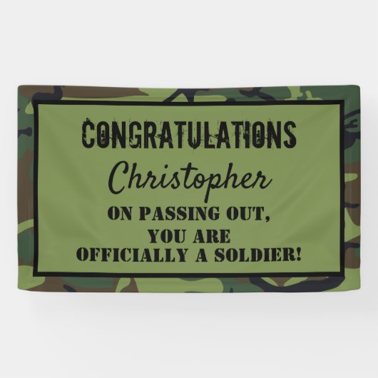 兵士の退場おめでとう 横断幕 (横)