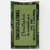 兵士の退場おめでとう 横断幕 (縦)