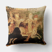 兵士のgoiを描写する嫁入り道具入れの化粧箱からの詳細 クッション (裏面)